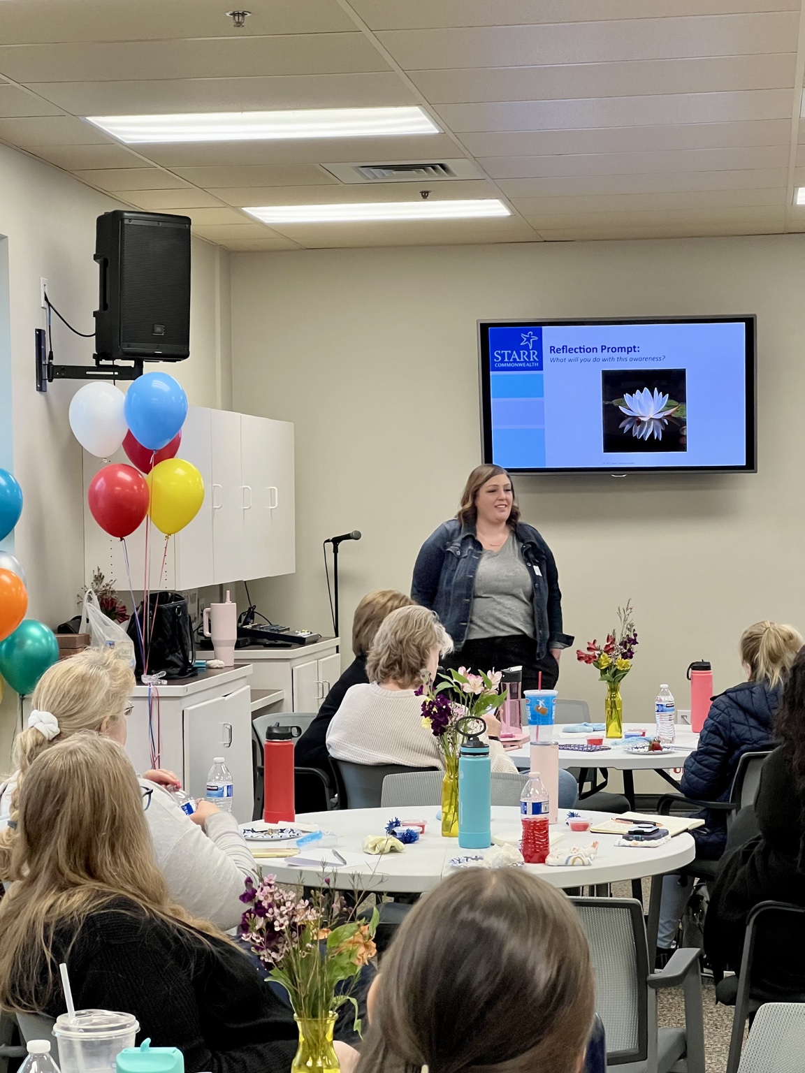 Community partner leading a trauma and resilience training for FRTC participants